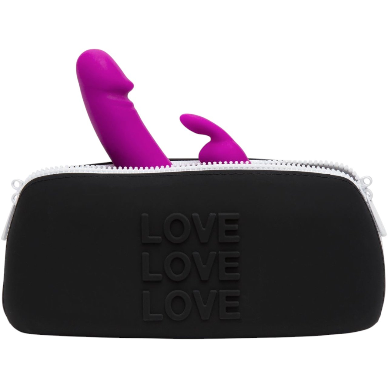 Happy Rabbit LOVE Medium Silicone Zip Storage Case