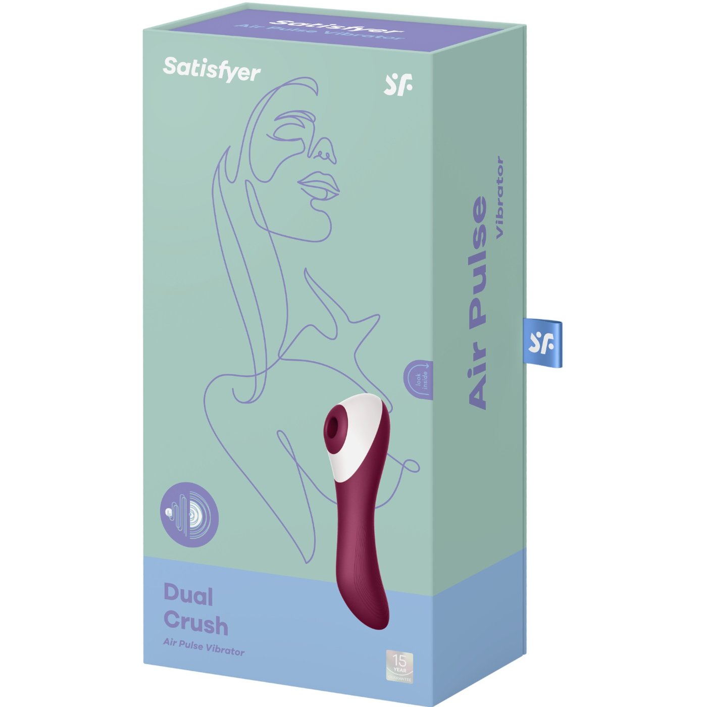 Satisfyer Dual Crush G Spot Vibrator & Clitoral Stimulator Burgundy