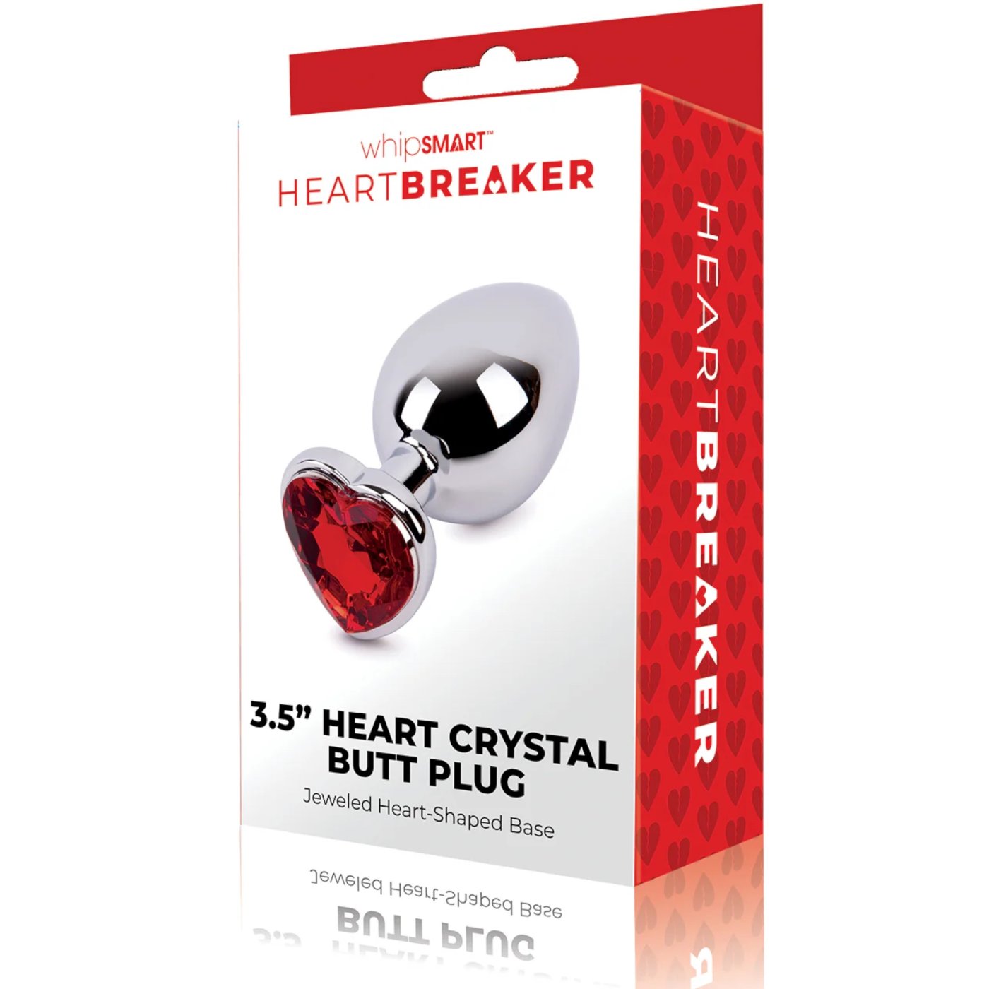Whipsmart Heartbreaker Heart Crystal Butt Plug Large 3.5 Inch