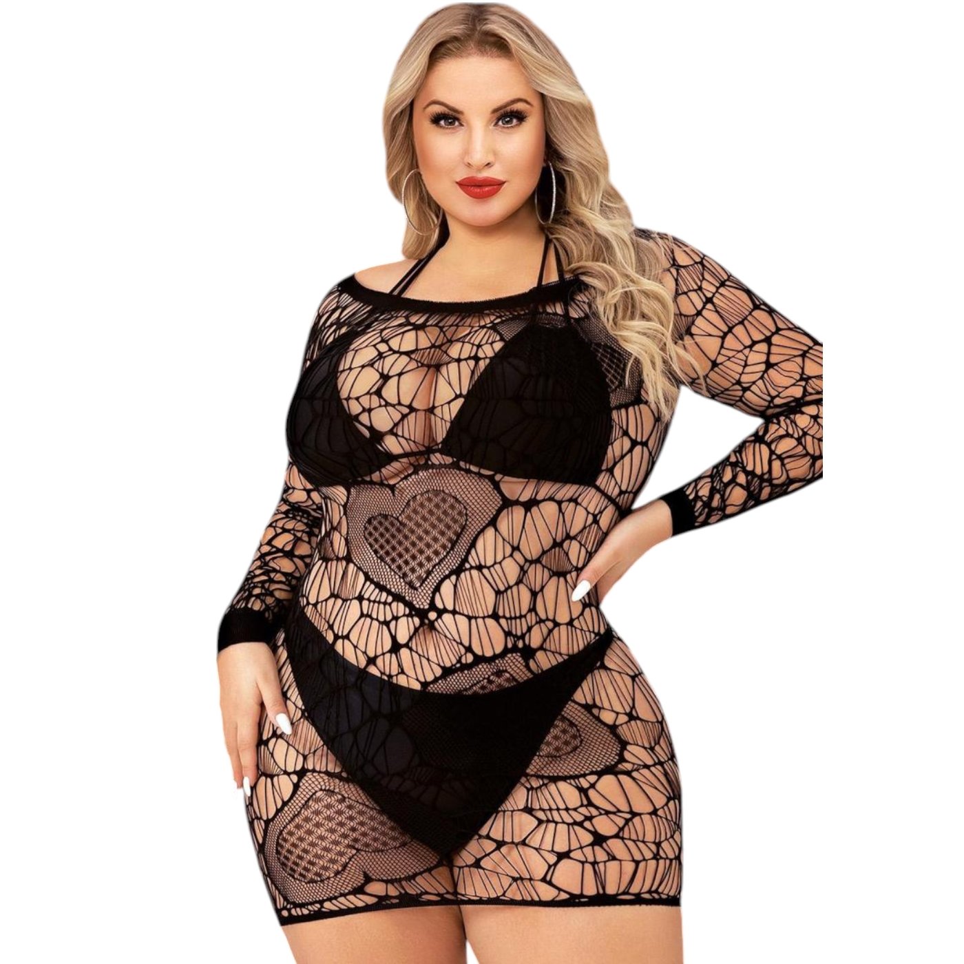 Lapdance Long Sleeve Cut-Out Mini Dress Queen