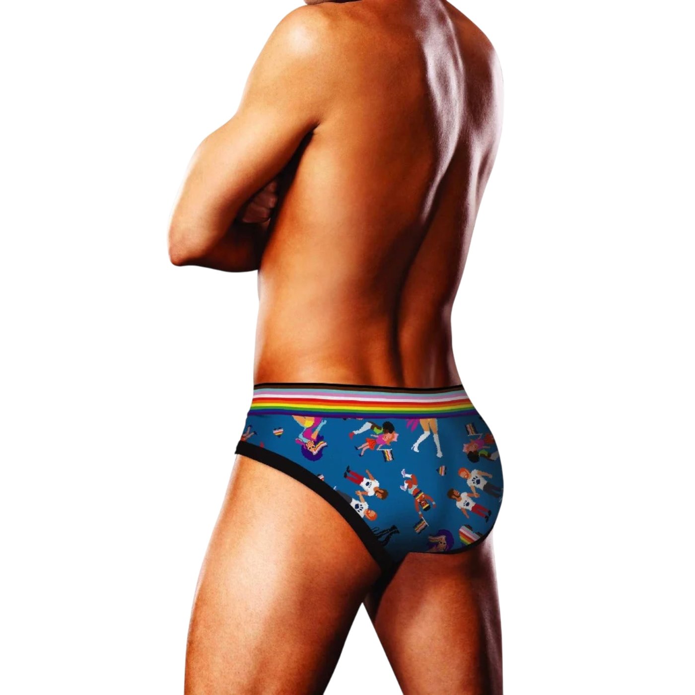 Prowler Pixel Art Gay Pride Collection Brief Blue Rainbow