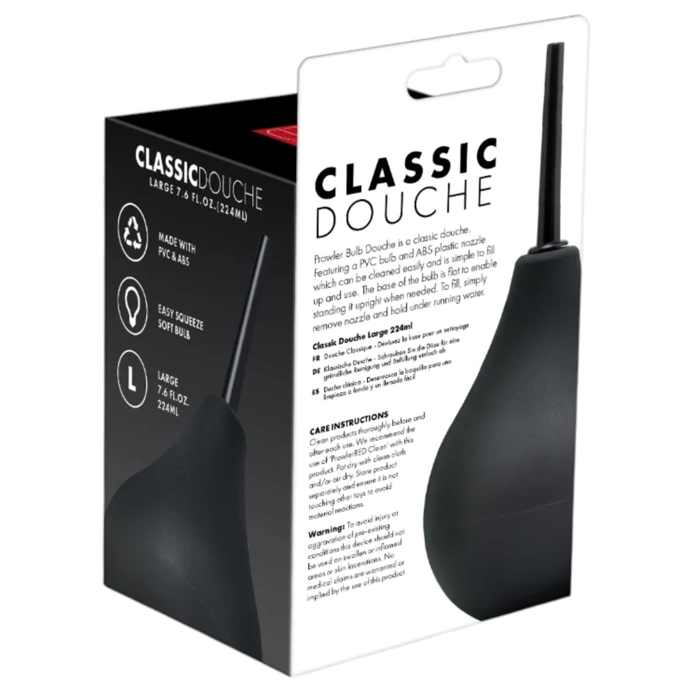 Prowler RED Large Bulb Douche Black 224ml