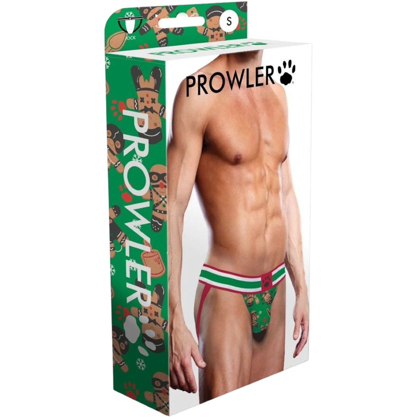 Prowler Gingerbread Jock Strap Green Red