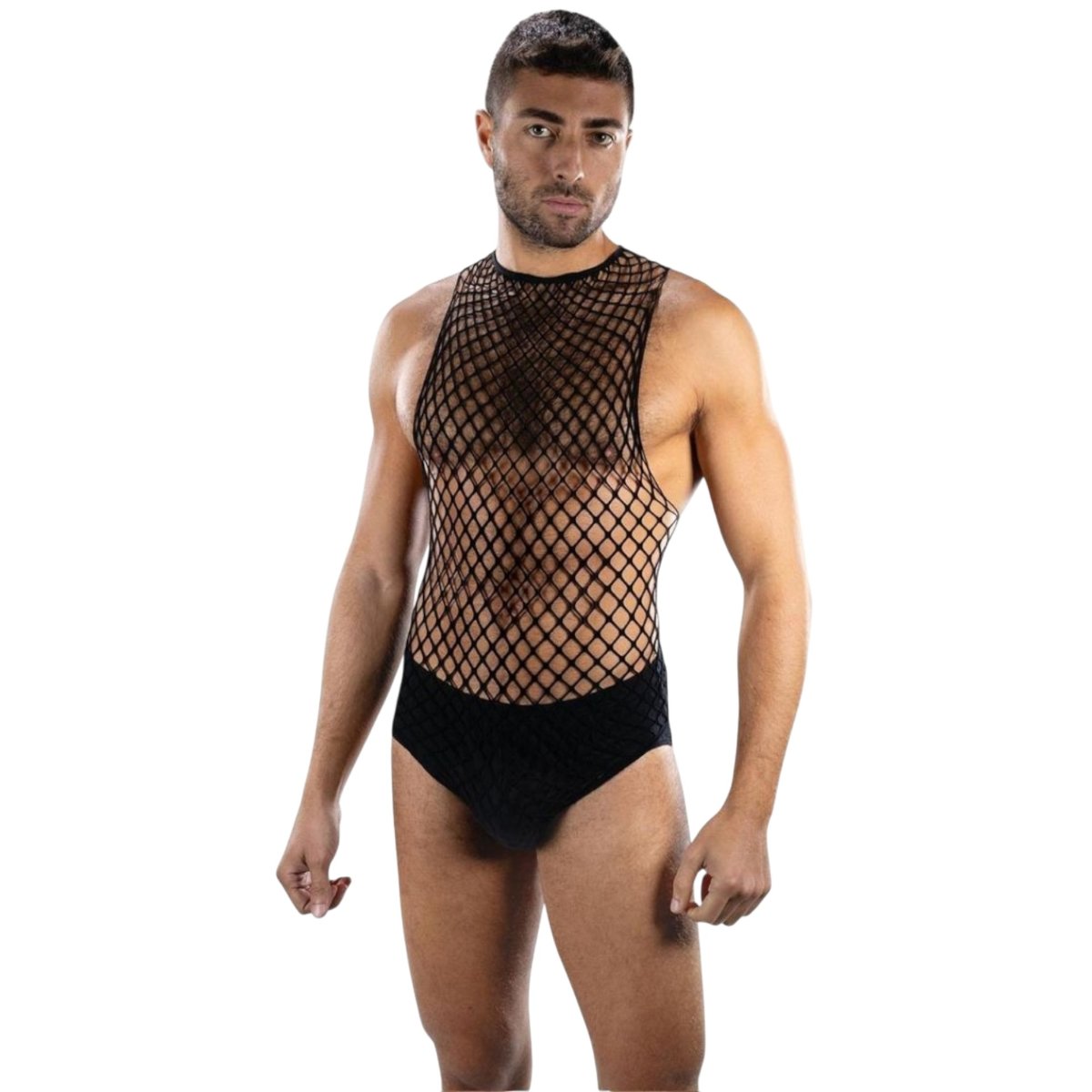 Envy Full Effect Fishnet 2 Piece Set, Black