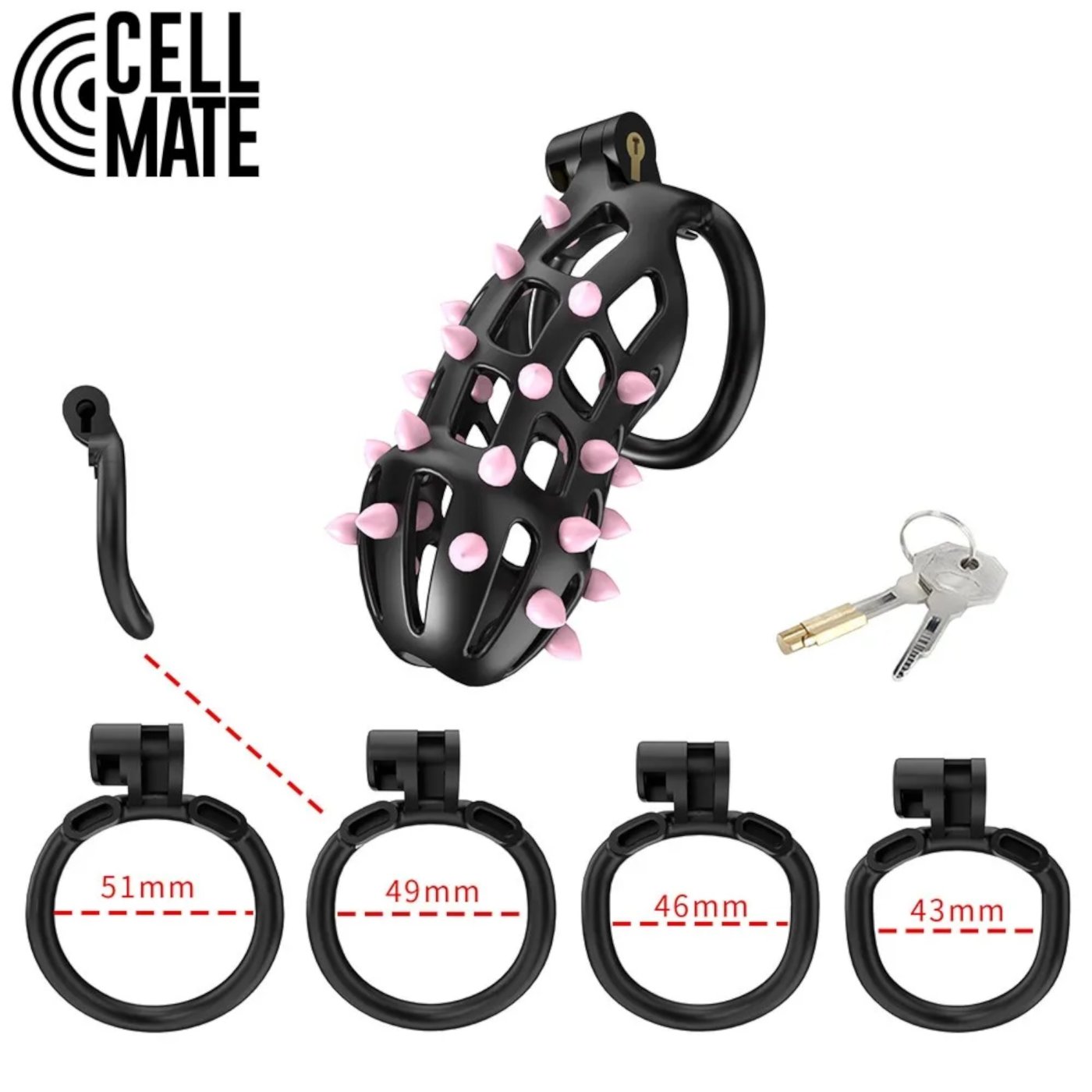 Cellmate FlexiSpike Chastity Cage Size 3