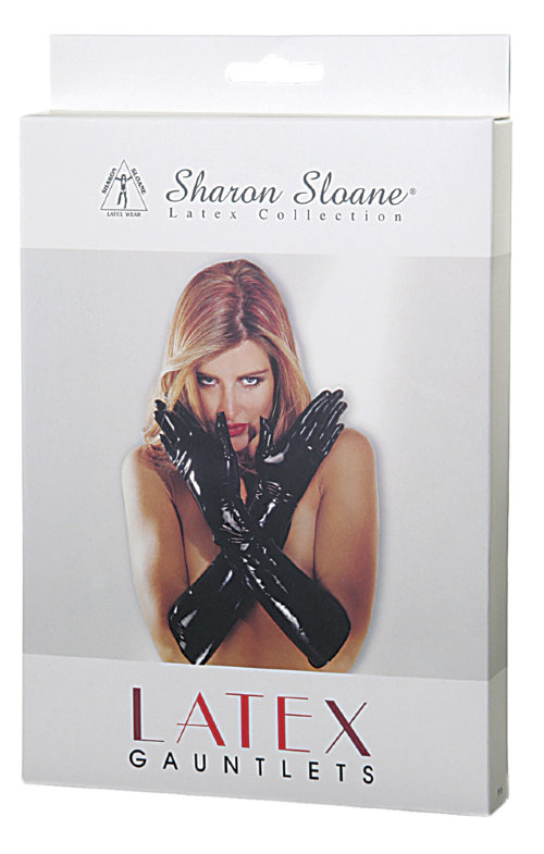 Sharon Sloane Latex Gauntlets Black Small Sharon Sloane Latex Gauntlets Black Small