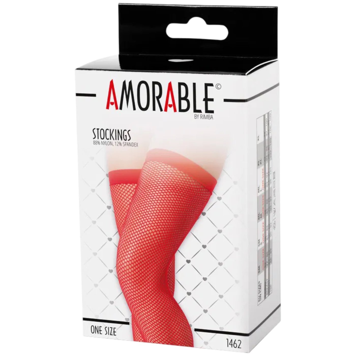 Rimba Red Fishnet Hold-Up Stockings