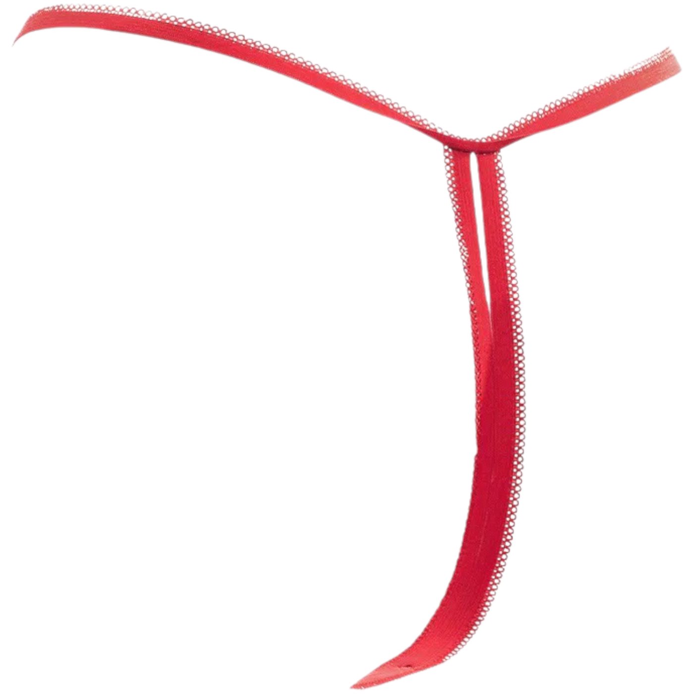 Rimba Crotchless Red Embroidered G-String
