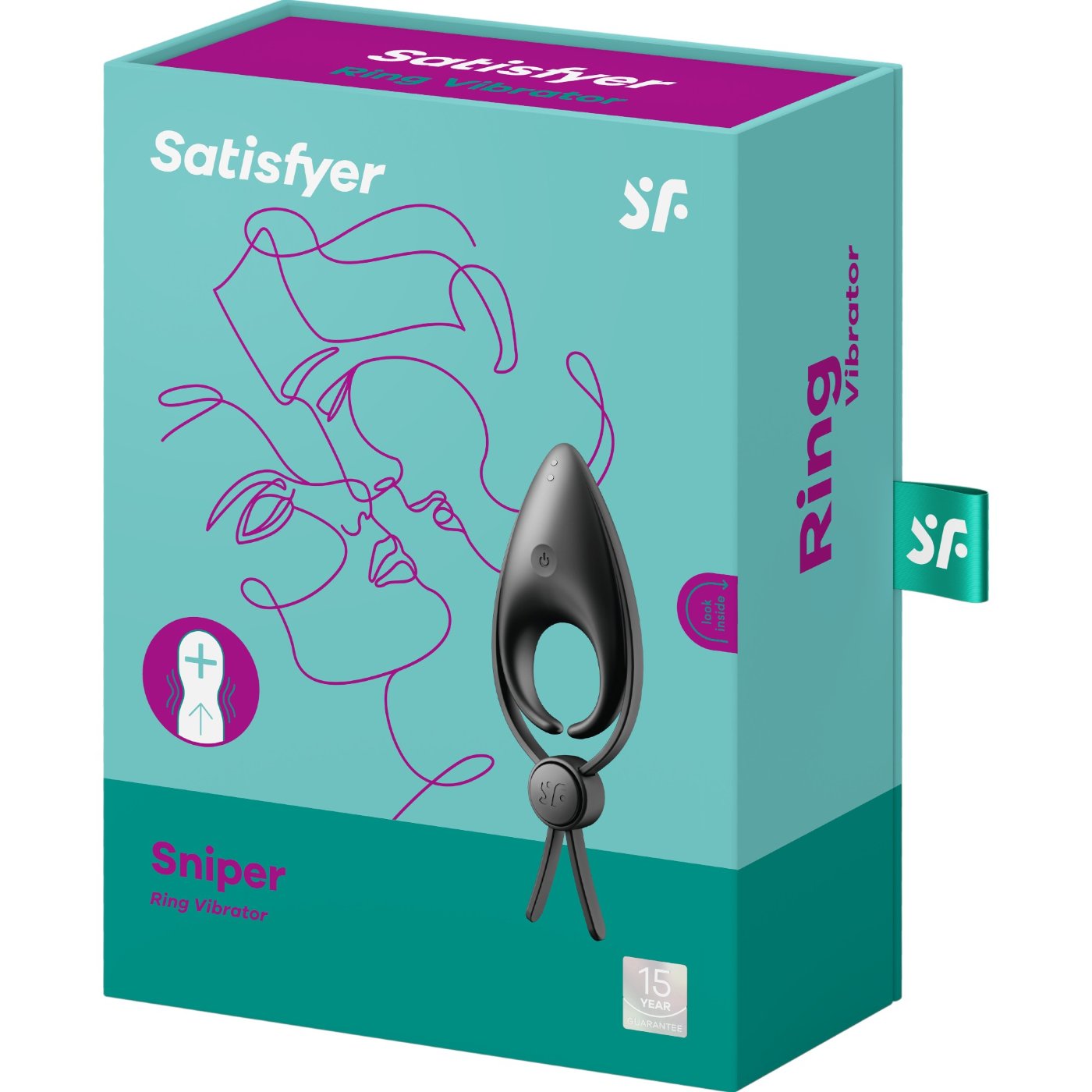 Satisfyer Sniper Rechargeable Vibrating Cock Ring Black