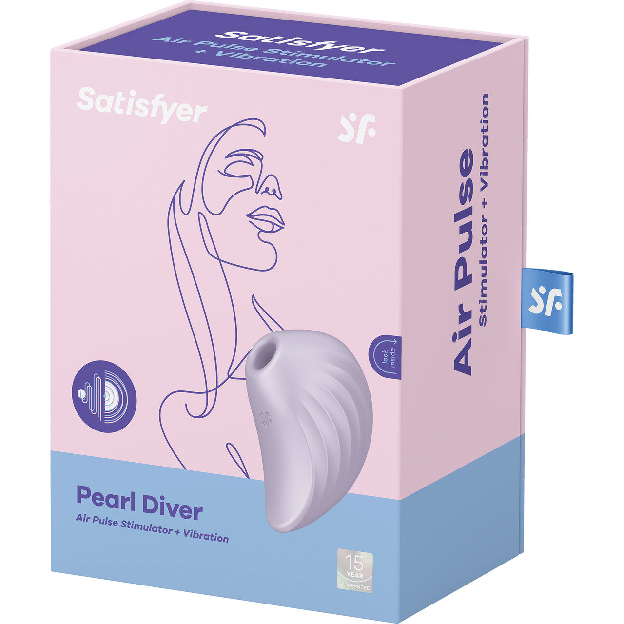 Satisfyer Pearl Diver Air Pulse Rechargeable Clitoral Stimulator Violet