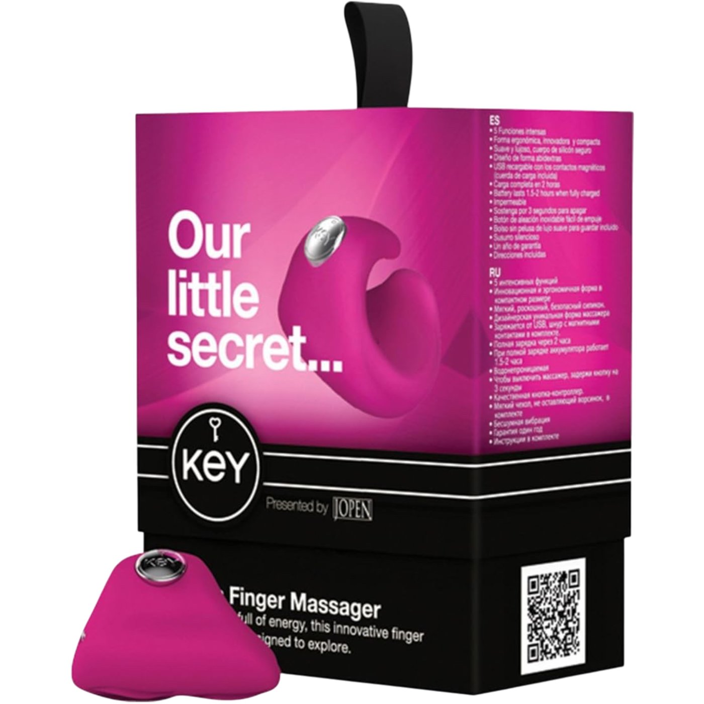 Key by Jopen Pyxis Rechargeable Finger Vibrator Raspberry Pink