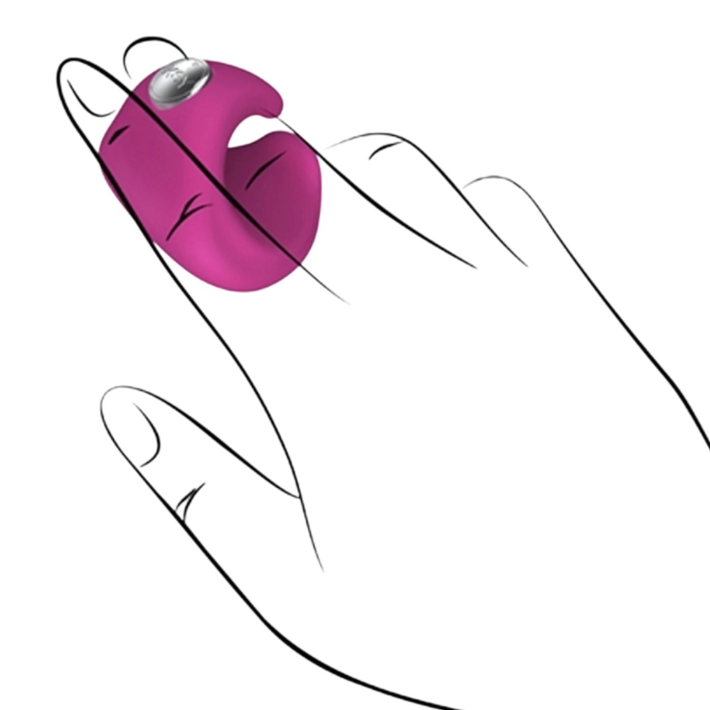 Key by Jopen Pyxis Rechargeable Finger Vibrator Raspberry Pink
