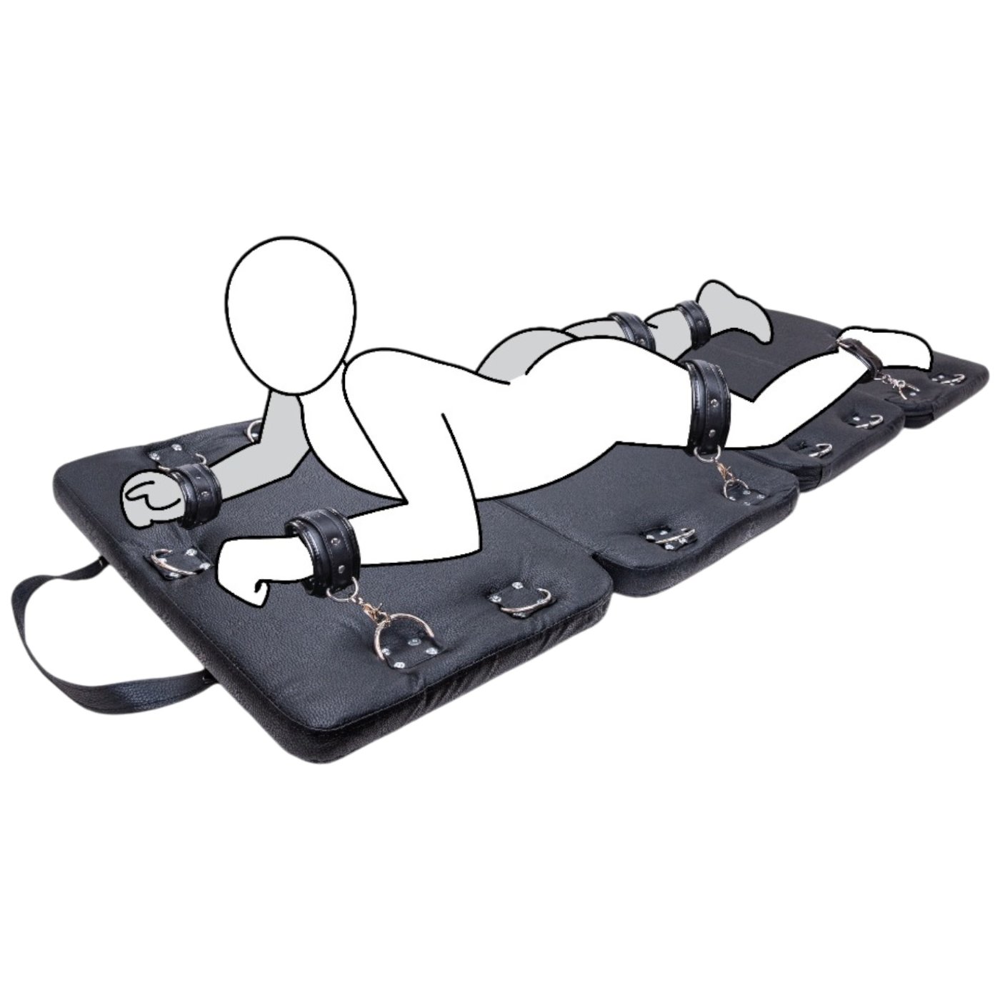 Me You Us Portable Foldable Bondage Board with 6 Restraints