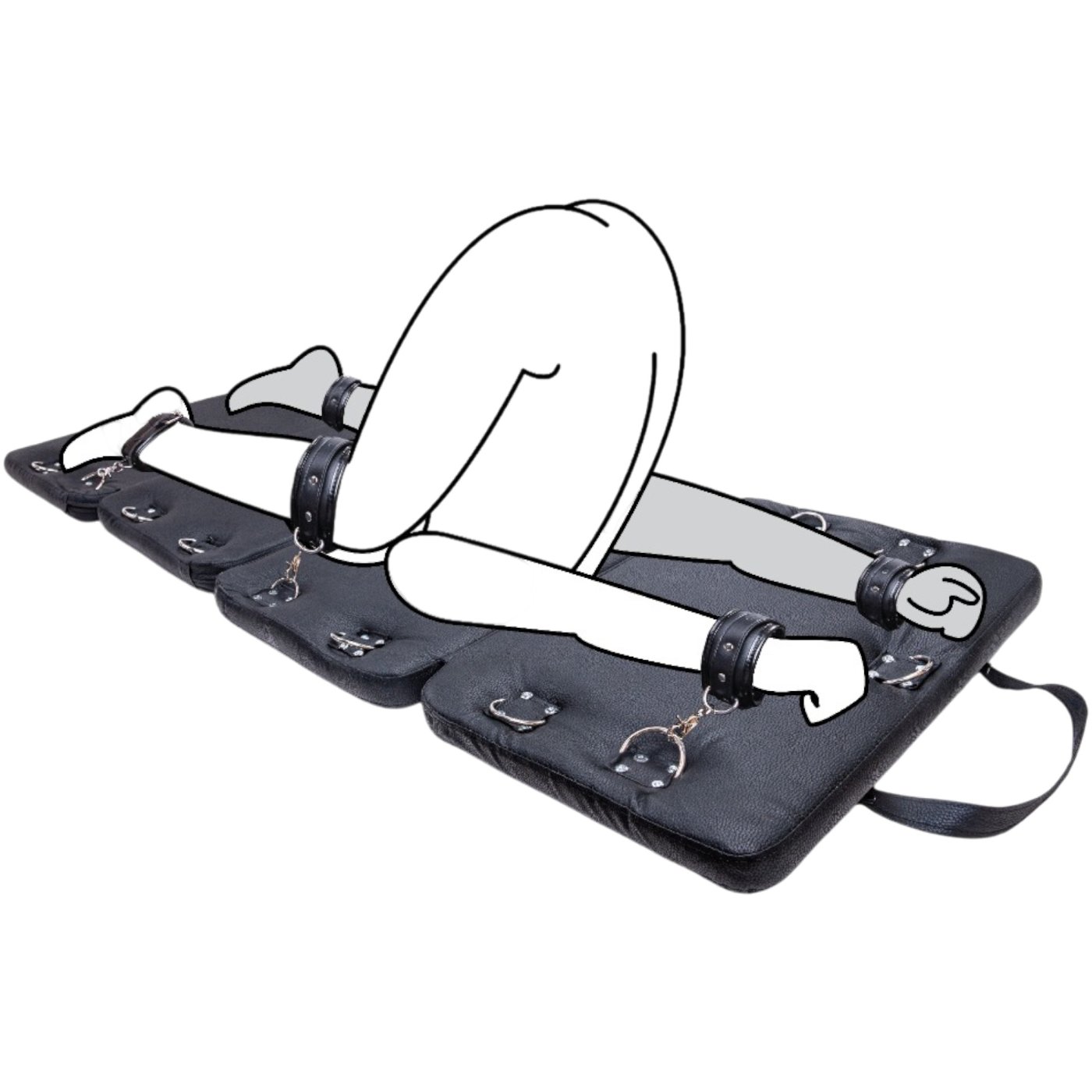 Me You Us Portable Foldable Bondage Board with 6 Restraints