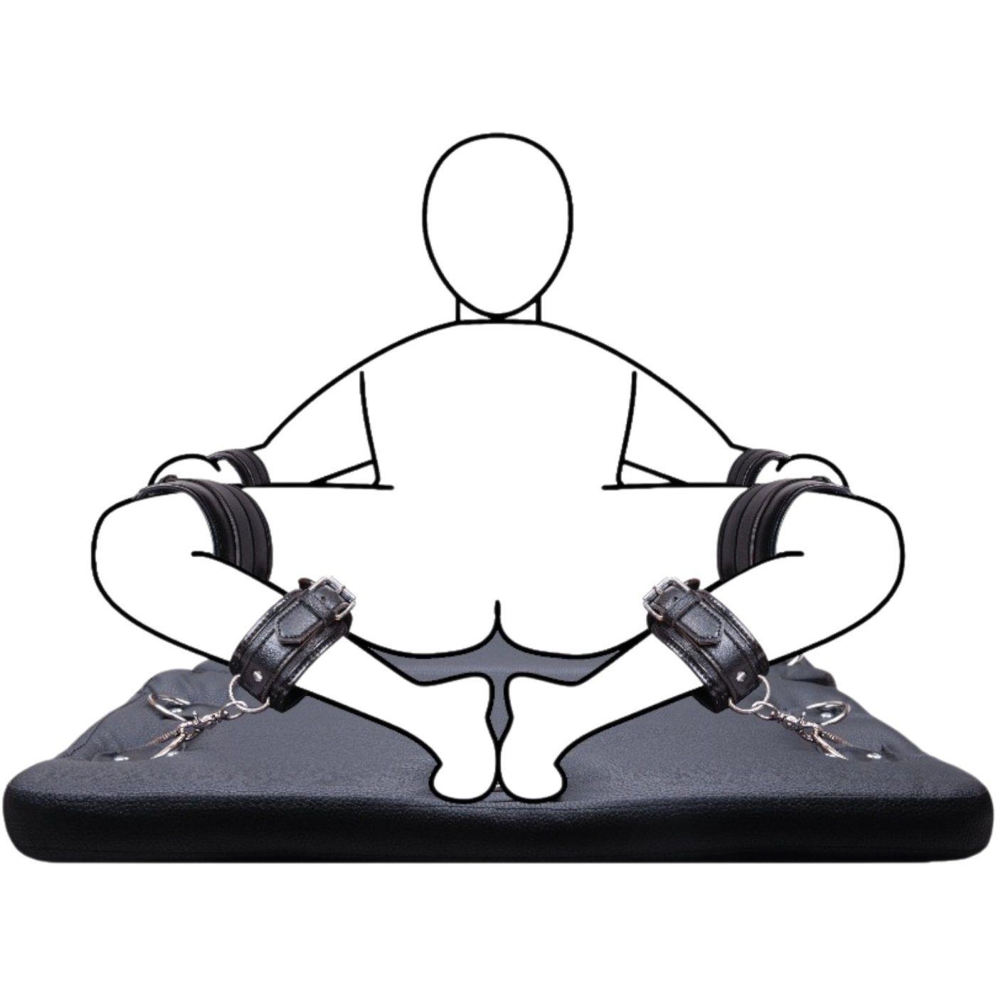 Me You Us Portable Foldable Bondage Board with 6 Restraints
