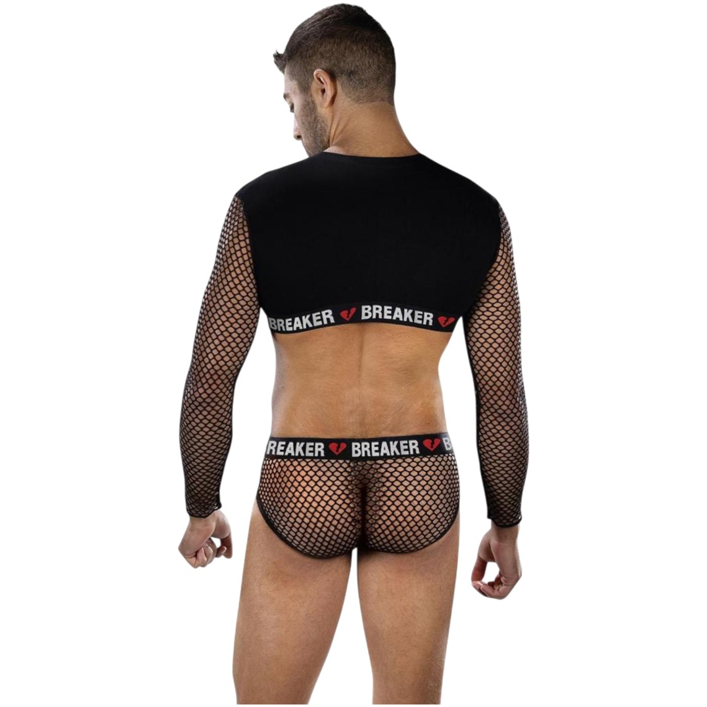 Envy Heartbreaker Men’s Mesh Crop Top & Briefs Lingerie Set