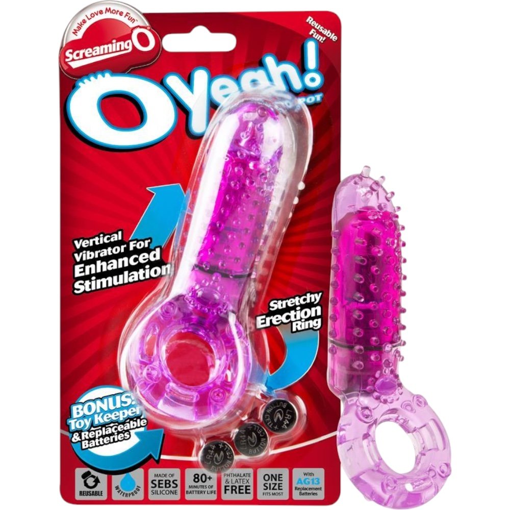 Screaming O Yeah Vibrating Cock Ring Purple