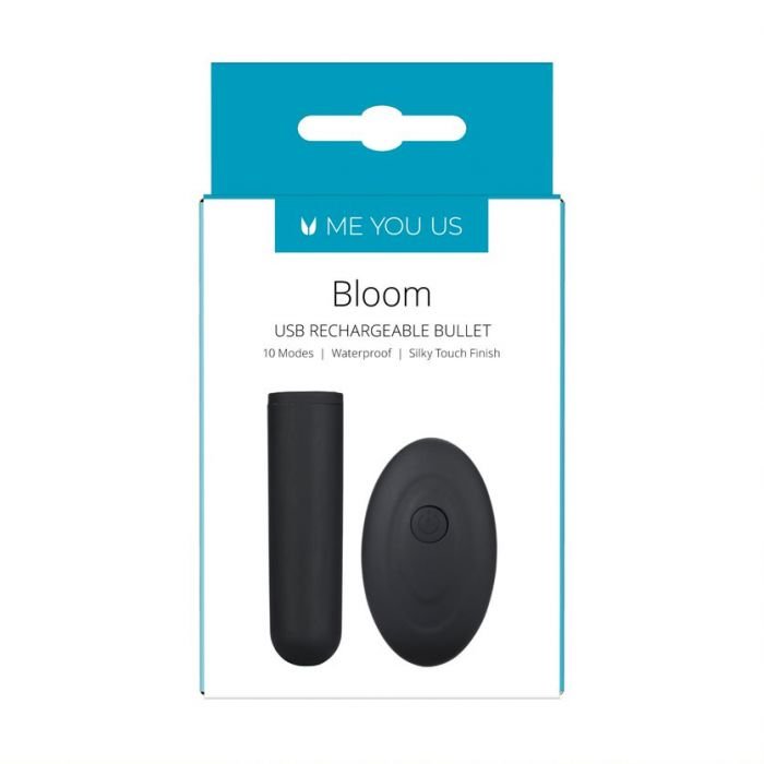 Me You Us Bloom Rechargeable Bullet Remote Control Vibrator Black