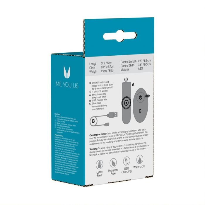 Me You Us Bloom Rechargeable Bullet Remote Control Vibrator Black