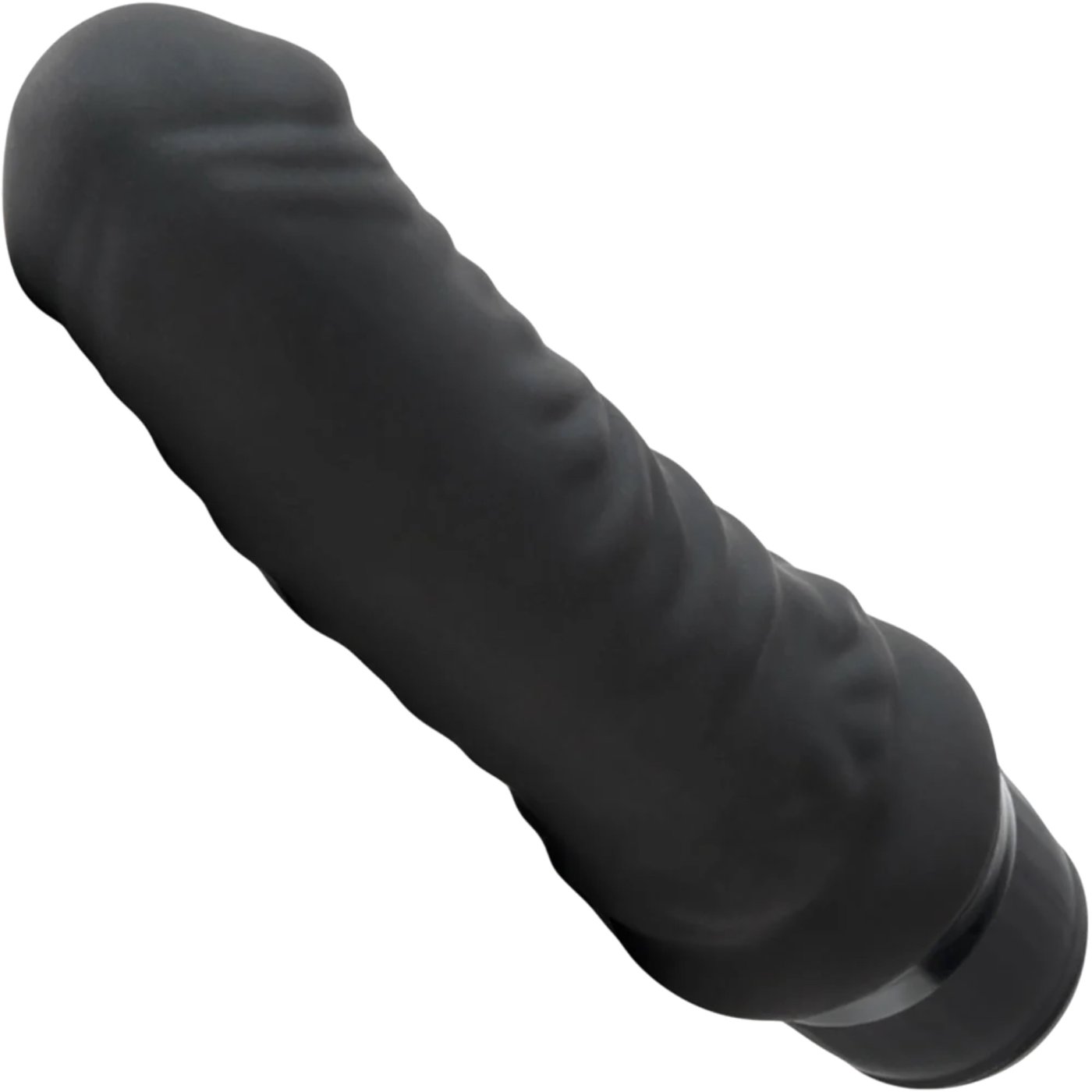 Powercocks 6 Inch Realistic Silicone Rechargeable Vibrator Black