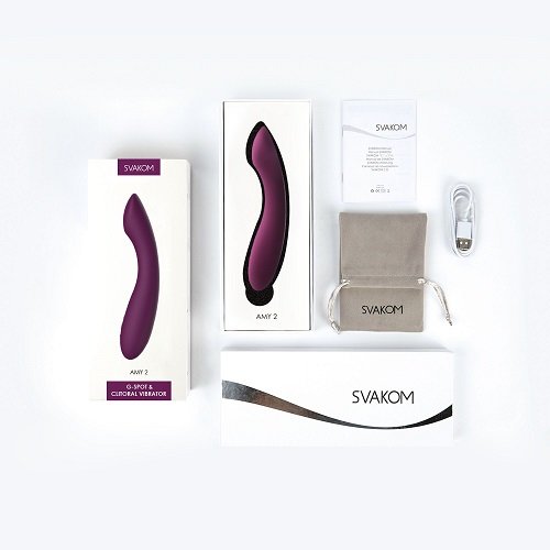 Svakom Amy 2 Flexible G Spot Vibrator & Clitoral Stimulator Violet