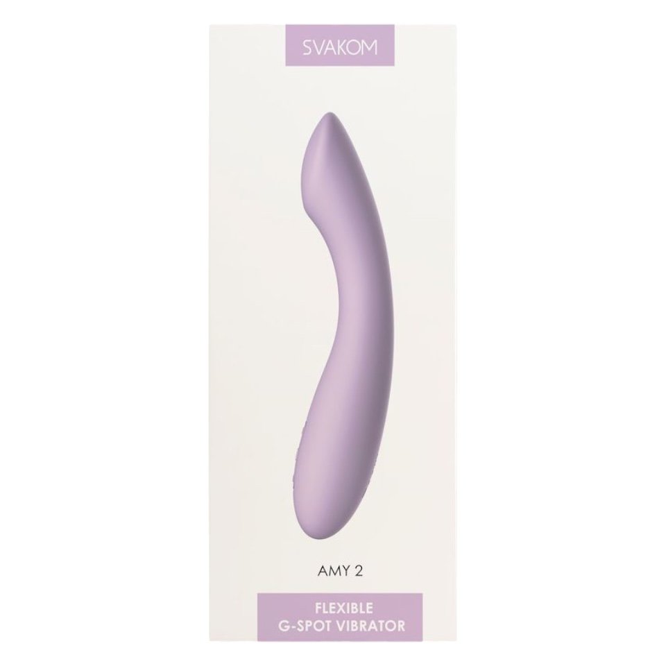 Svakom Amy 2 Flexible G Spot Vibrator & Clitoral Stimulator Lilac