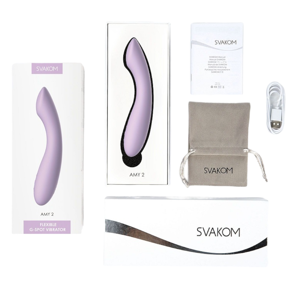 Svakom Amy 2 Flexible G Spot Vibrator & Clitoral Stimulator Lilac