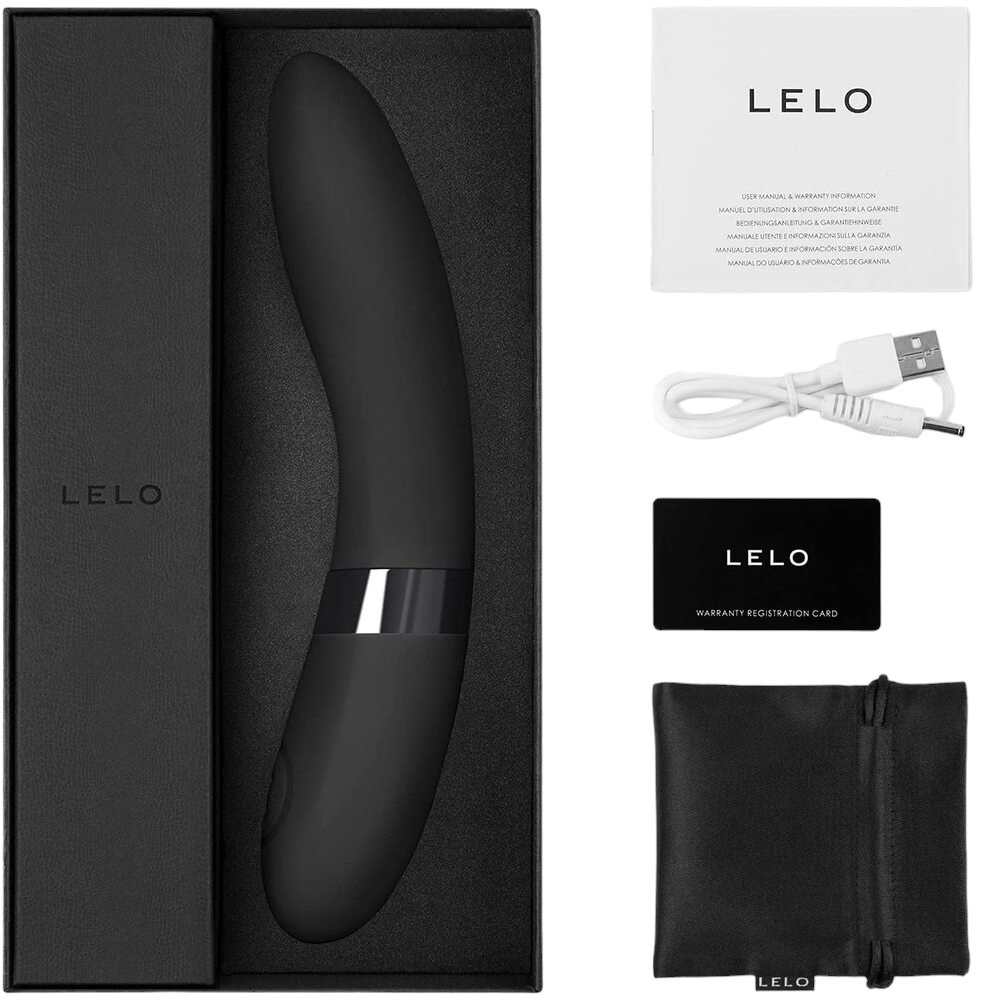 LELO Elise 2 Rechargeable G-Spot Dildo Vibrator Black