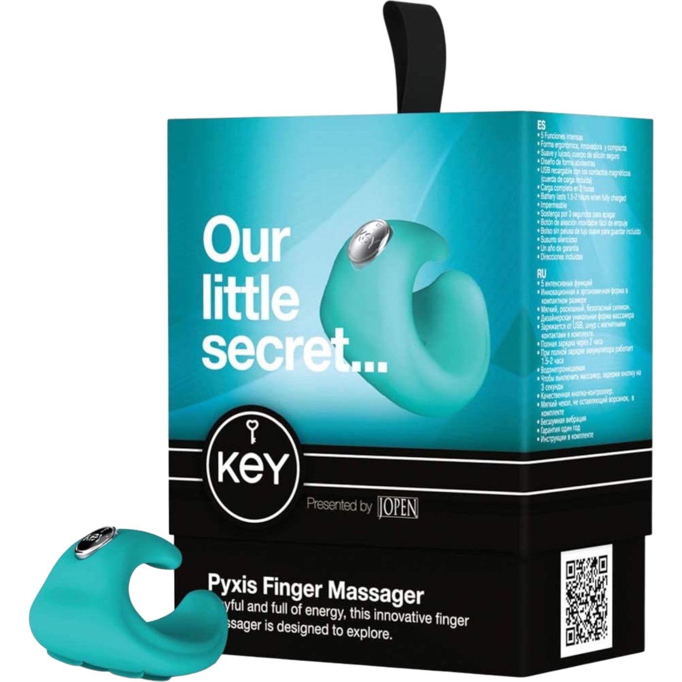 Key by Jopen Pyxis Rechargeable Finger Vibrator Robin Egg Blue