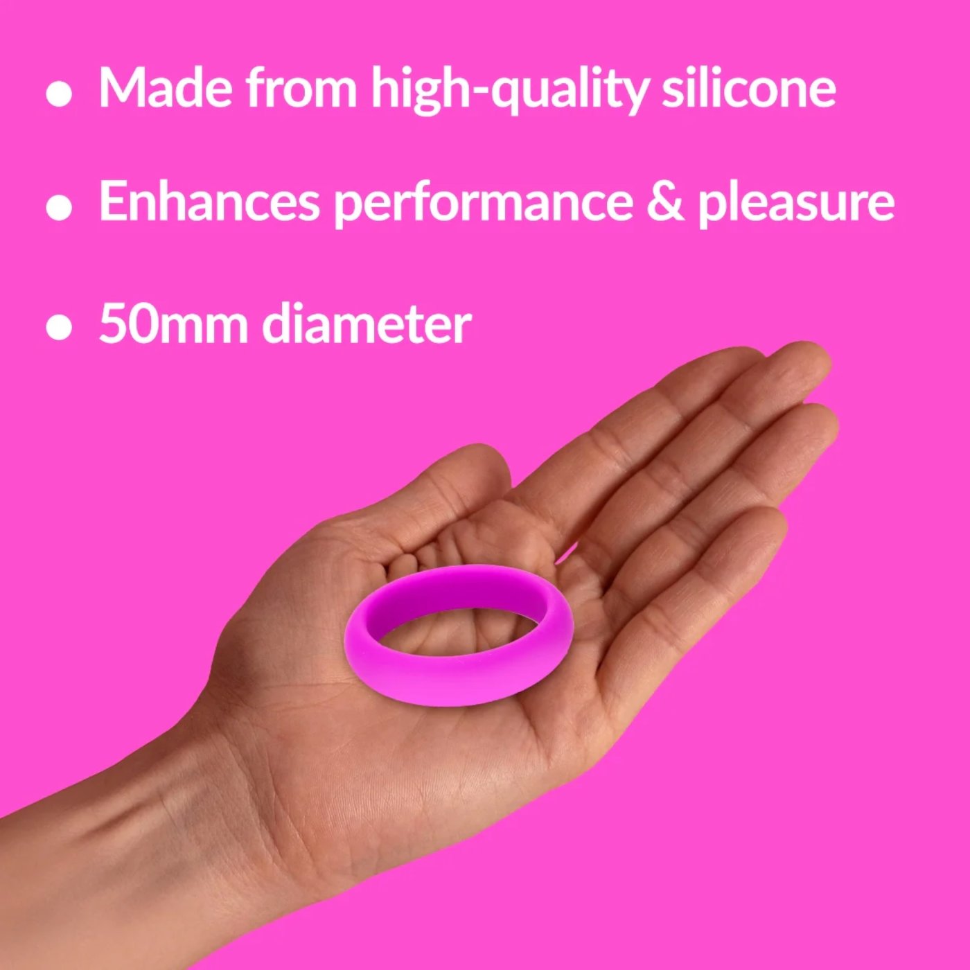 Me You Us Silicone Cock Ring Purple 50mm