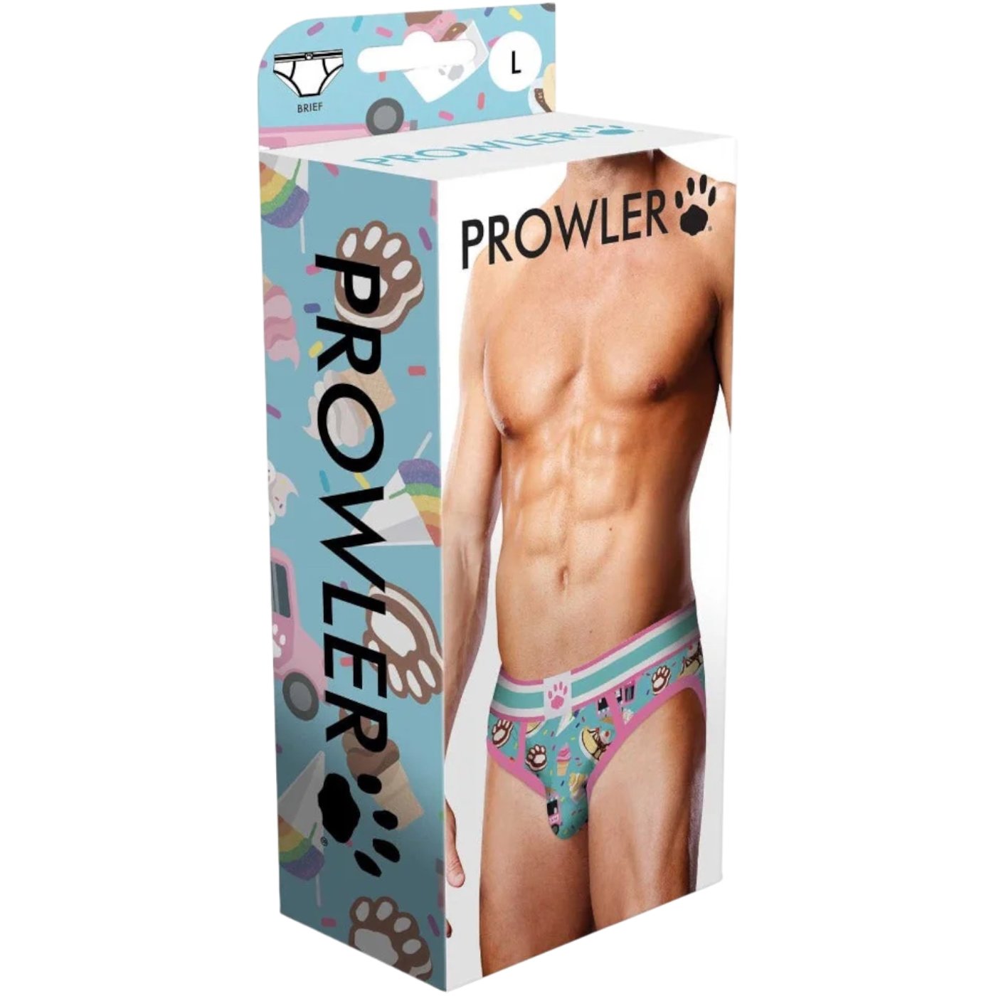 Prowler Sundae Print Brief Green Pink
