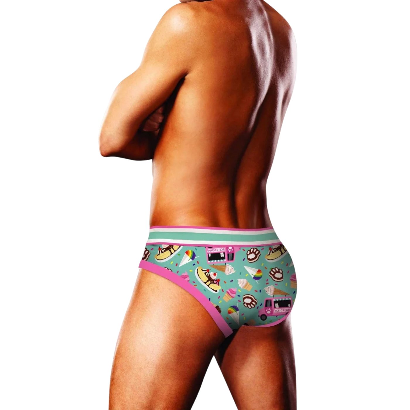 Prowler Sundae Print Brief Green Pink