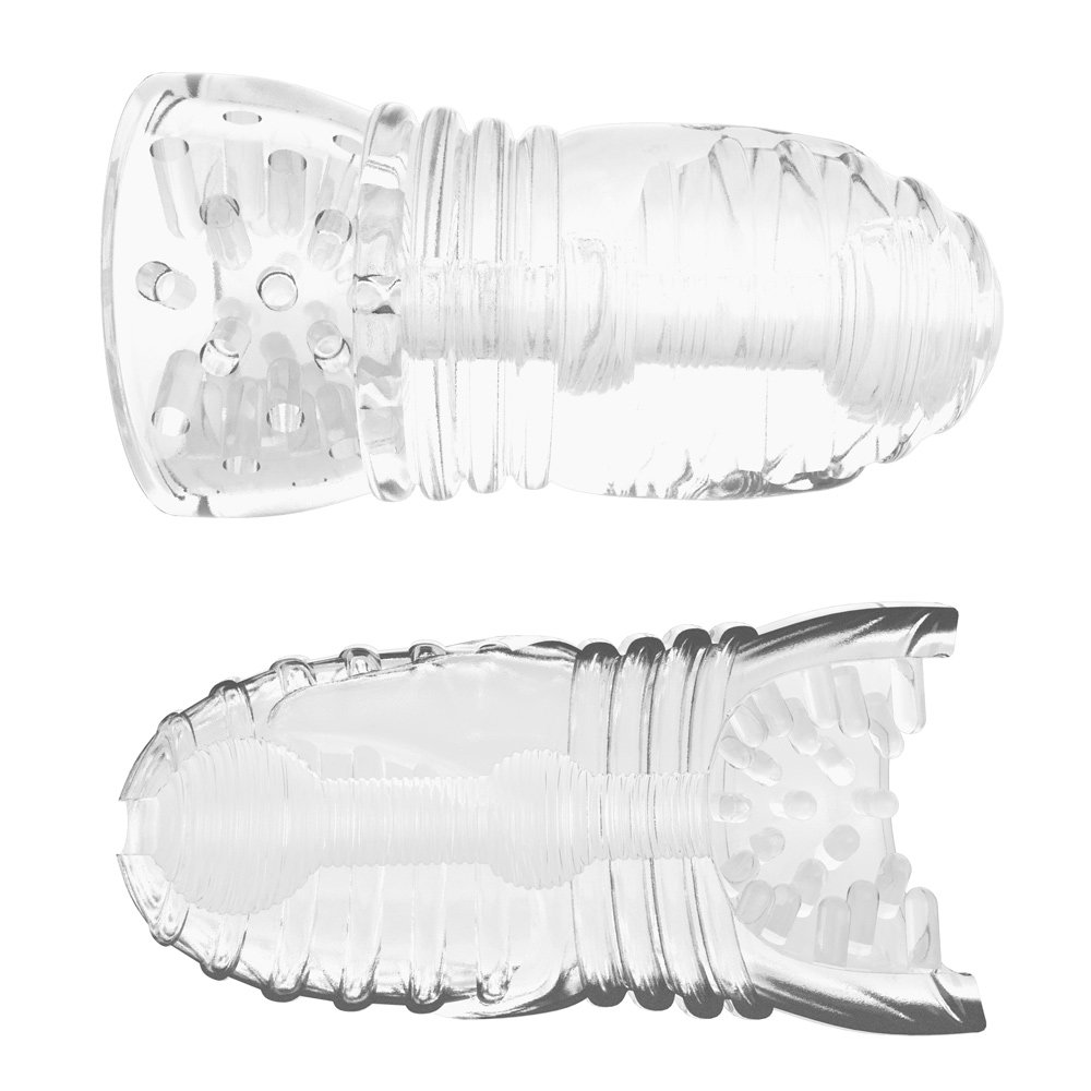 Me You Us Glacier Dual End Stroker Male Masturbator Transparent