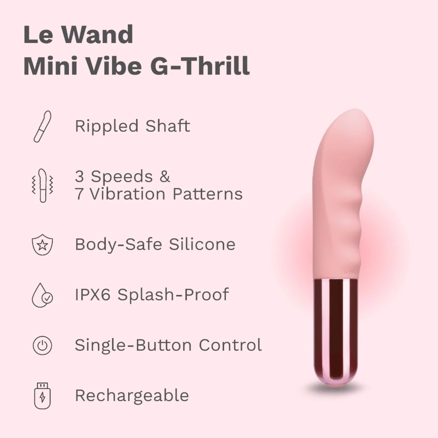 Le Wand Mini Vibe G-Thrill Rechargeable G-Spot Vibrator