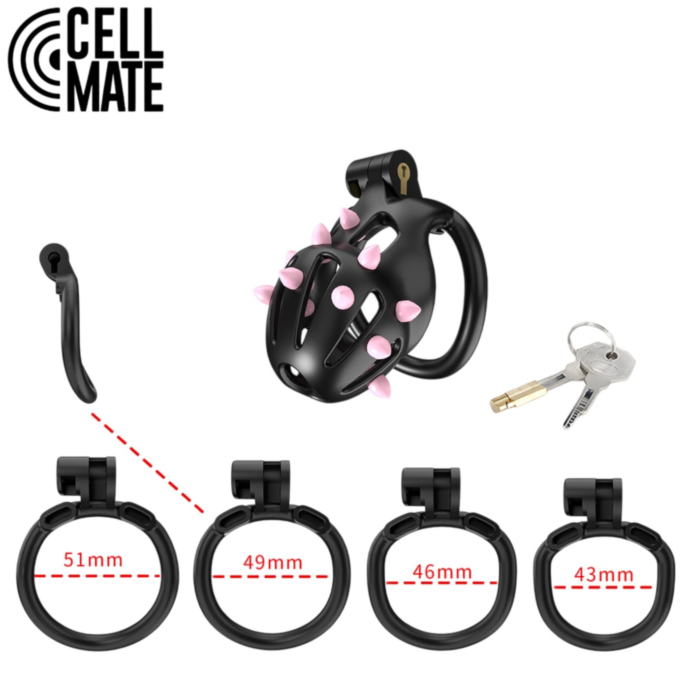 Cellmate FlexiSpike Chastity Cage Size 1
