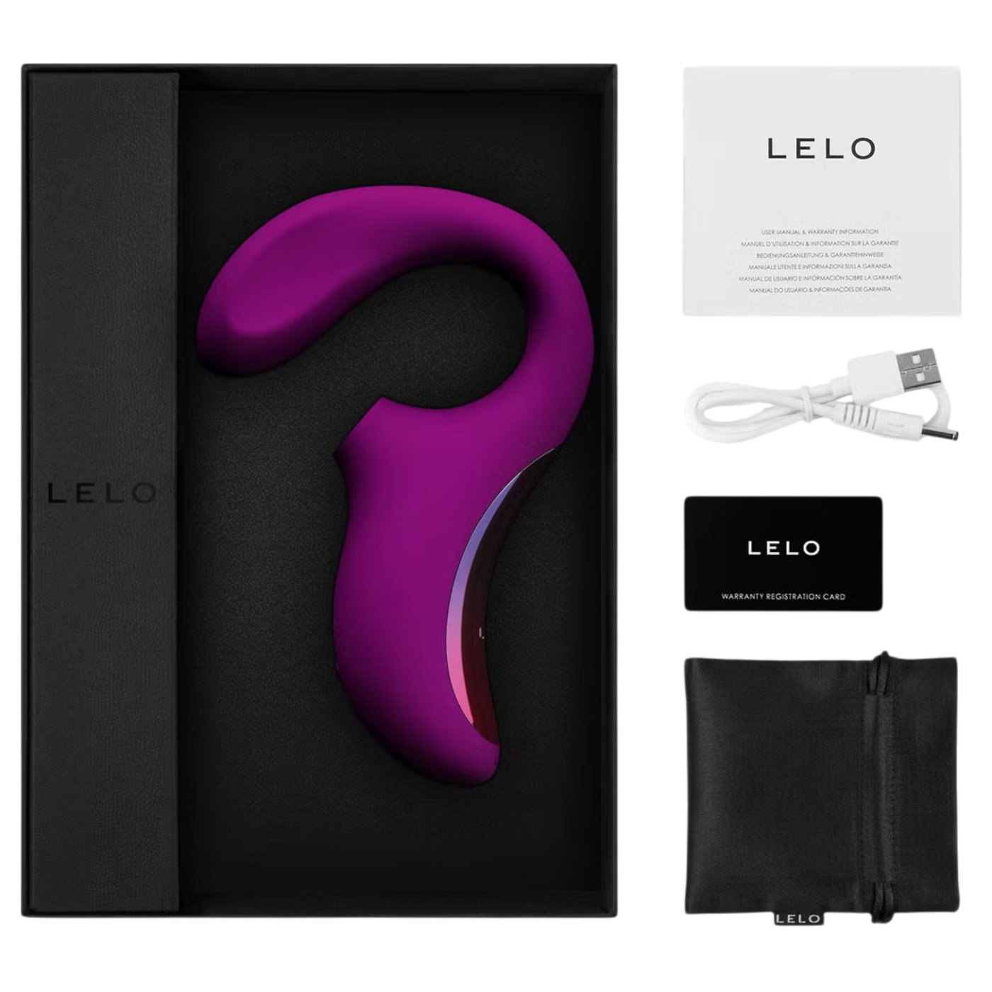 Lelo Enigma Dual Action G-Spot and Clitoral Stimulator Deep Rose