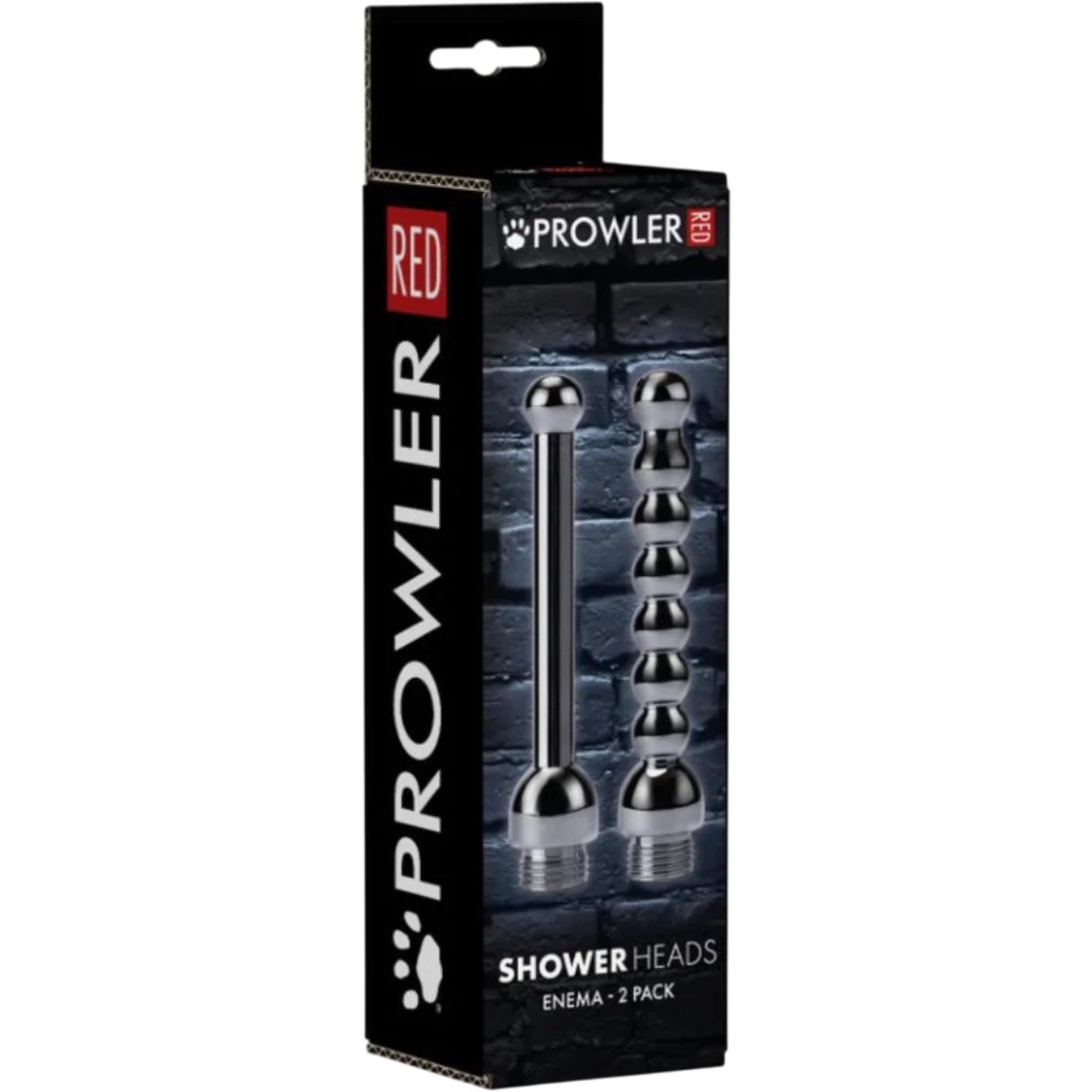 Prowler RED Shower Heads Douche Nozzles 2 Pack Silver