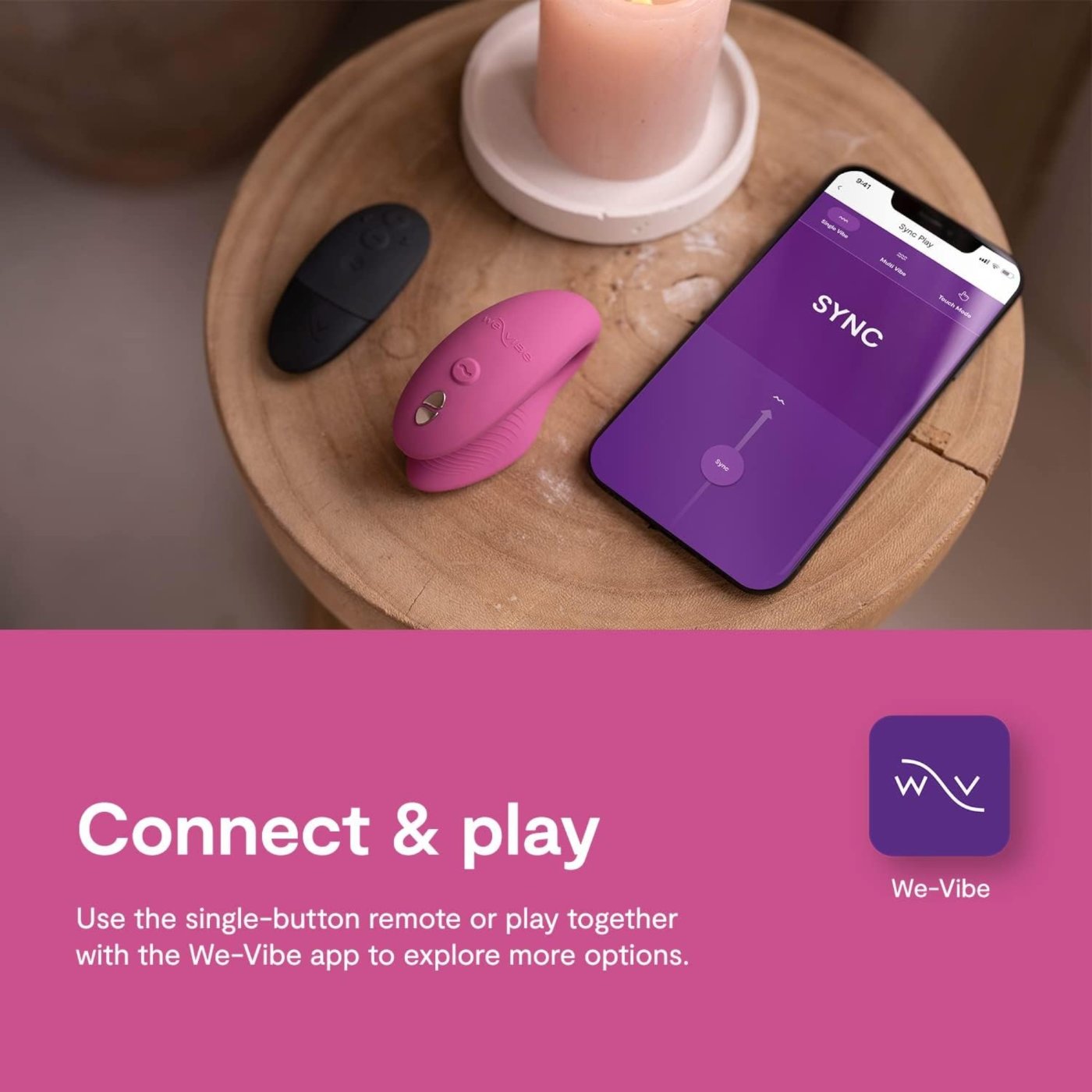 We-Vibe Sync 2 App Controlled Rechargeable Couples Vibrator