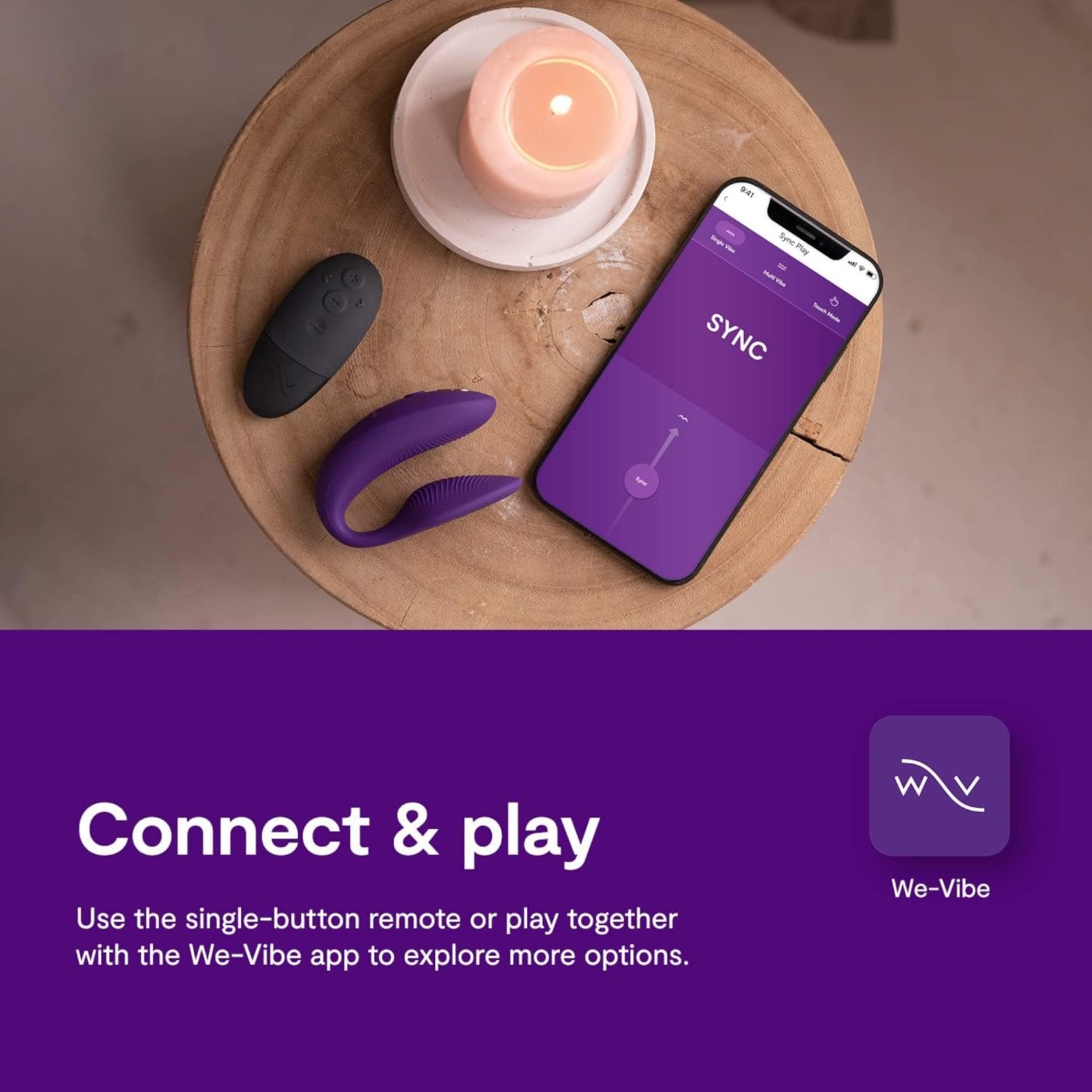 We-Vibe Sync 2 App Controlled Rechargeable Couples Vibrator
