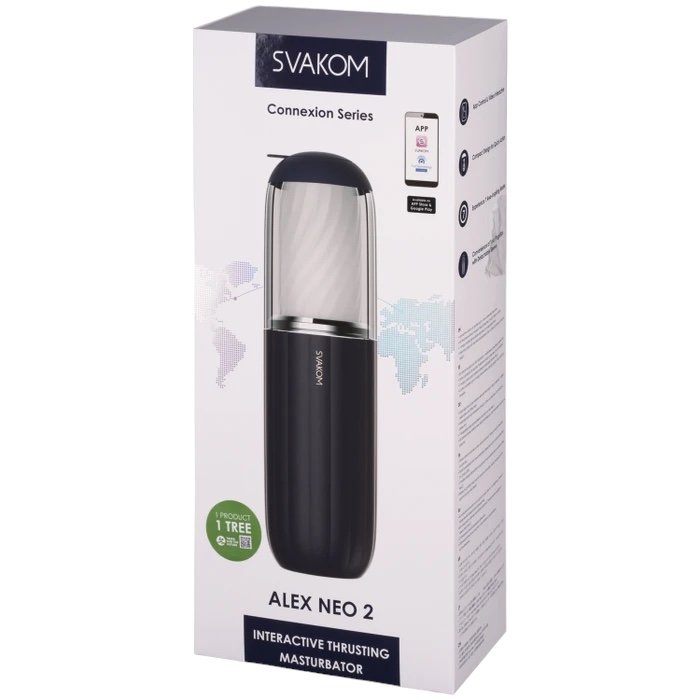 Svakom Alex Neo 2 App Controlled Thrusting Interactive Male Masturbator