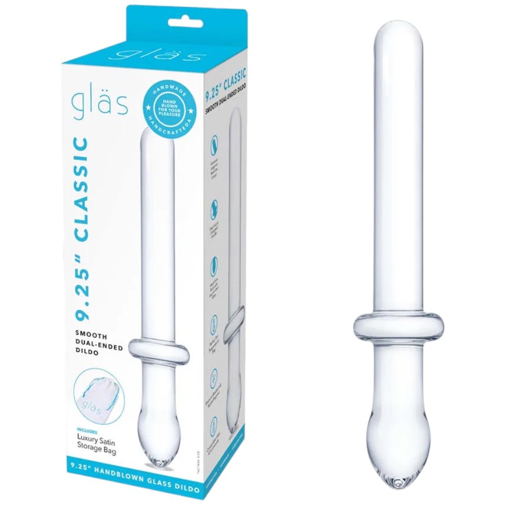 Glas Classic Smooth Dual-Ended Glass Dildo 9.25 Inch