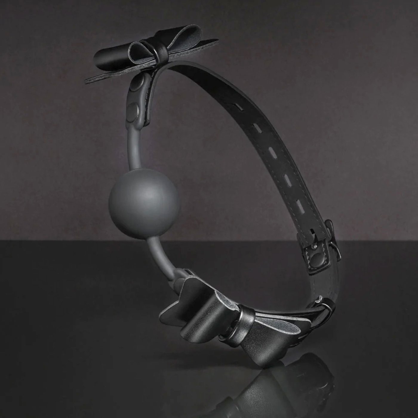 Sportsheets Sincerely Bow Tie Faux Leather Silicone Ball Gag