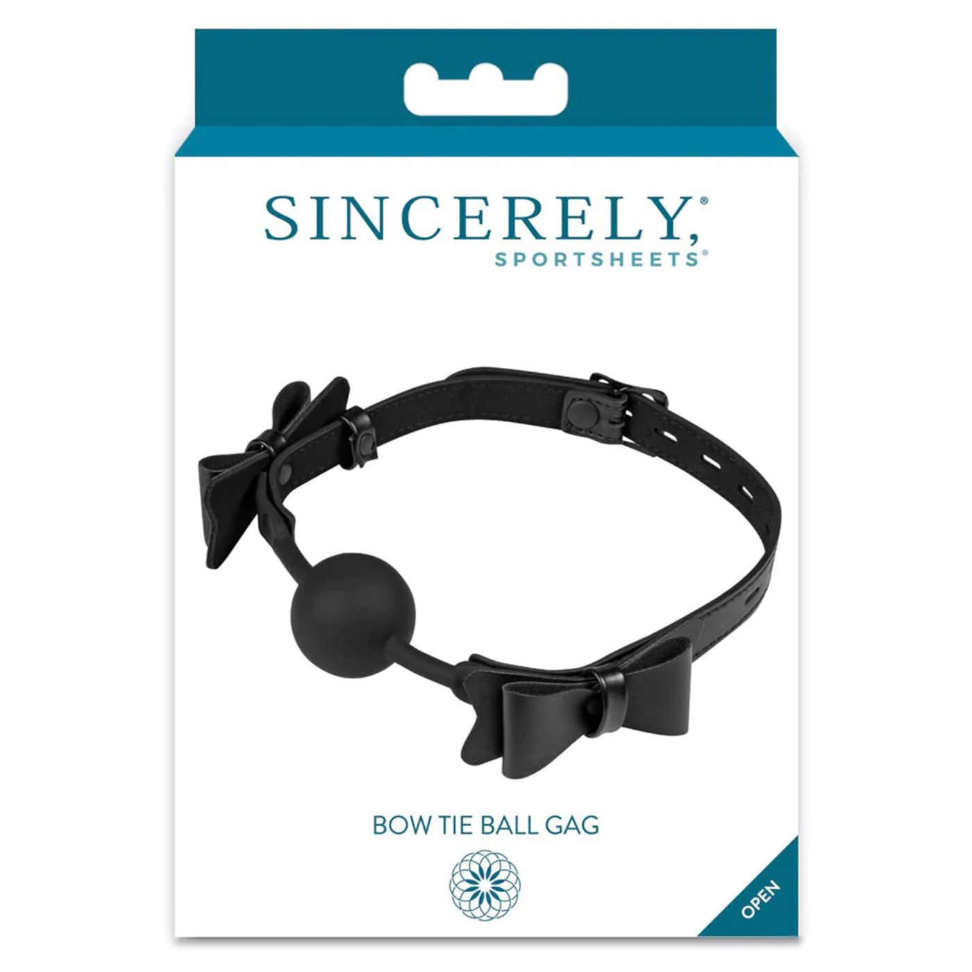 Sportsheets Sincerely Bow Tie Faux Leather Silicone Ball Gag