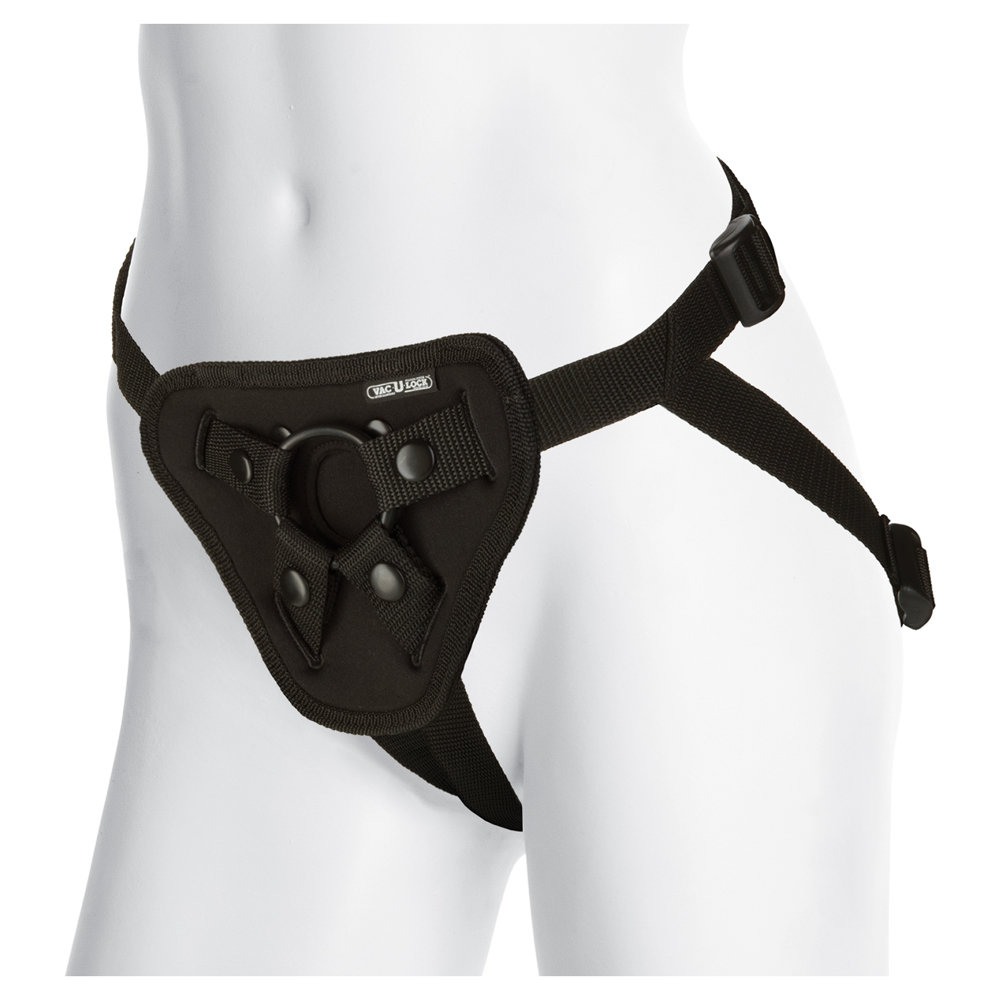 Vac-U-Lock Platinum Luxe Harness With Plug Black