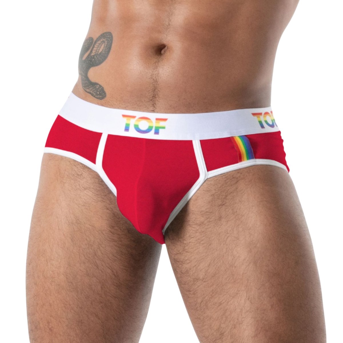 TOF Paris Pride Joyful Brief, L, Red