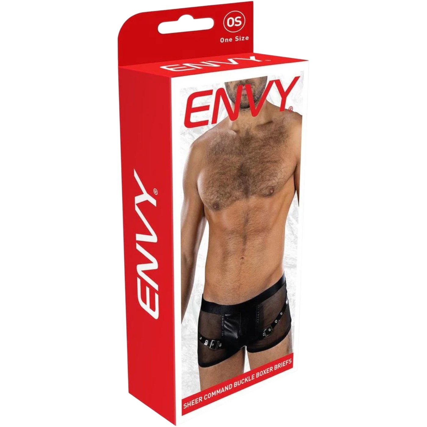 Envy Sheer Command Men’s Mesh Boxer Briefs with Buckles