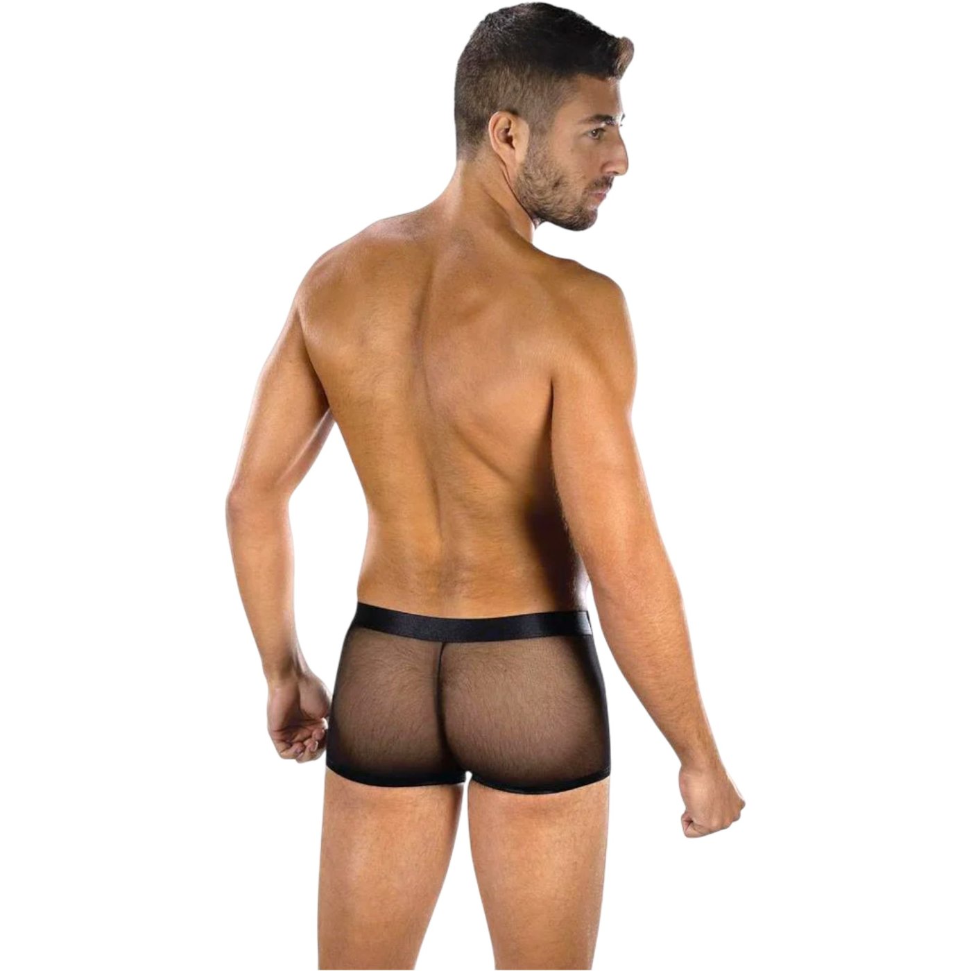 Envy Sheer Command Men’s Mesh Boxer Briefs with Buckles