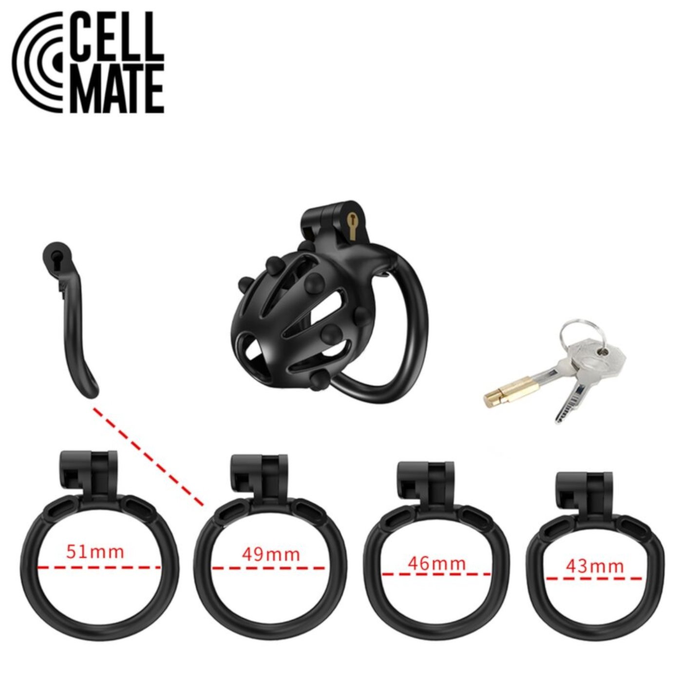 Cellmate FlexiSpike Chastity Cage Size 0