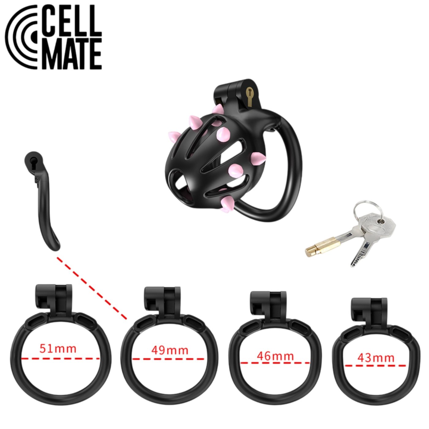 Cellmate FlexiSpike Chastity Cage Size 0