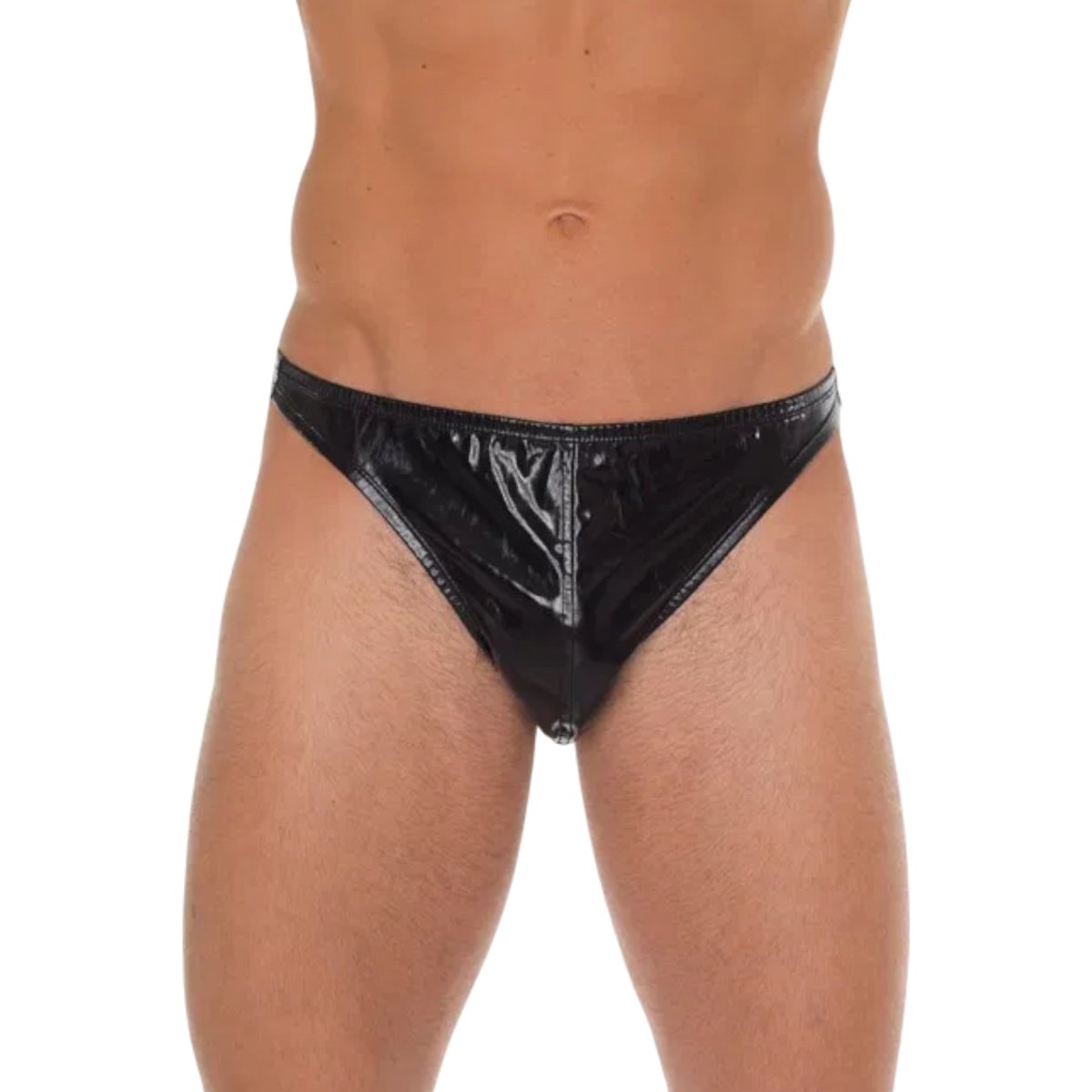 Rimba Men’s Patent-Look G-String Thong Black
